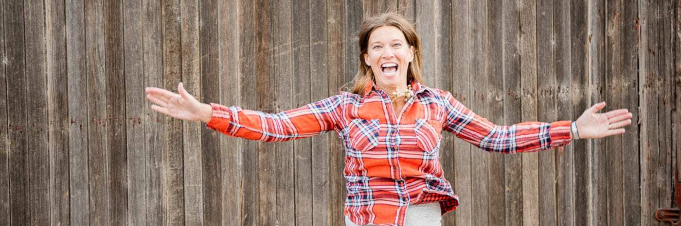Michele Spring of Thriving On Paleo jumping