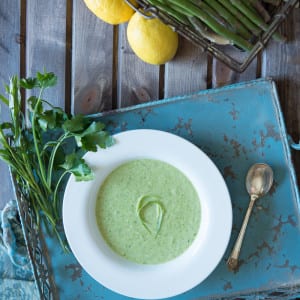 Paleo Asparagus Soup by Thriving On Paleo