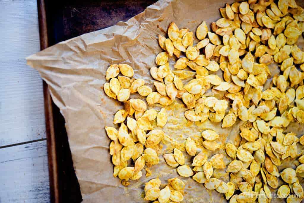 Curry Pumpkin Seeds Recipe by Thriving On Paleo