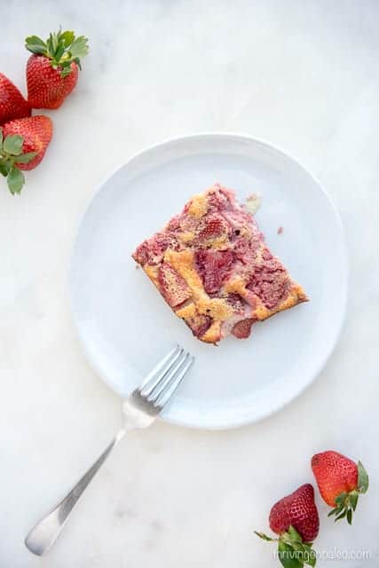 Paleo Strawberry Swirl Clafoutis - a delicious breakfast recipe