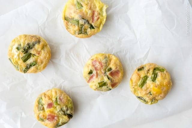 Asparagus and Pancetta Egg Muffins - a gluten-free, dairy-free, and Paleo breakfast recipe that is great for a quick on-the-go morning