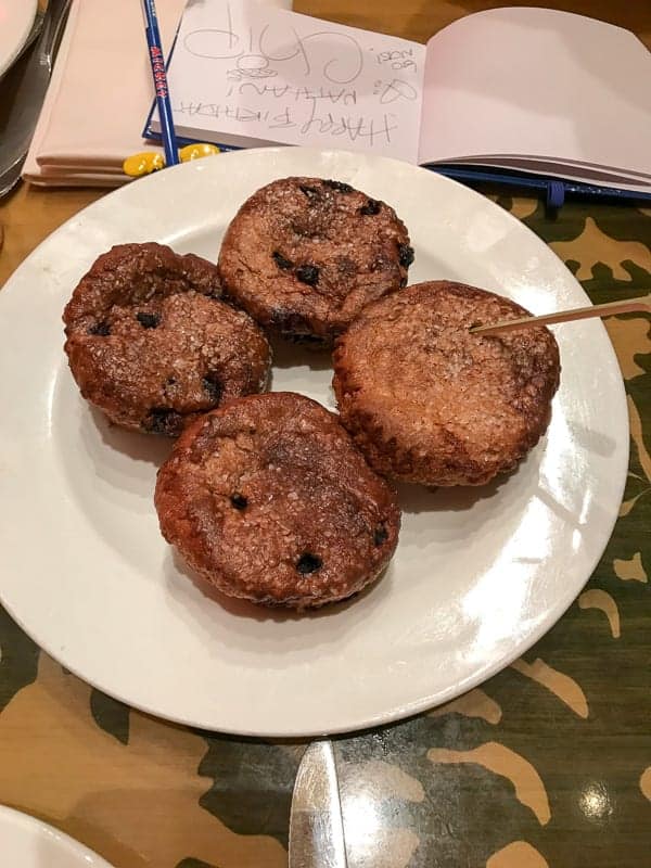 Eating gluten-free at Disneyland - Storytellers Cafe in the Grand Californian, gluten-free blueberry muffins