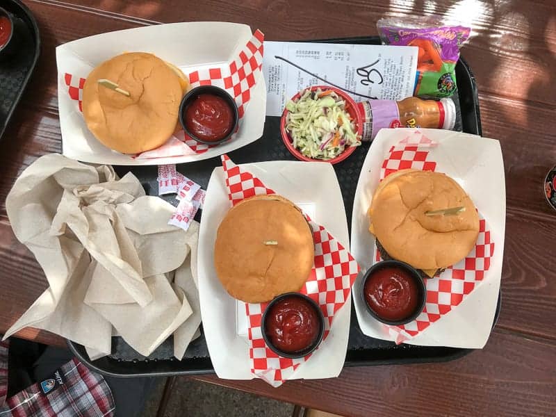 Eating gluten-free at Disneyland - burgers at Smokejumper's Grill