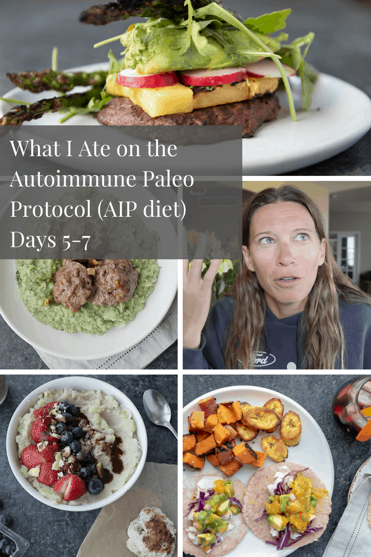 What I ate on AIP Days 5-7 Pinterest Graphic
