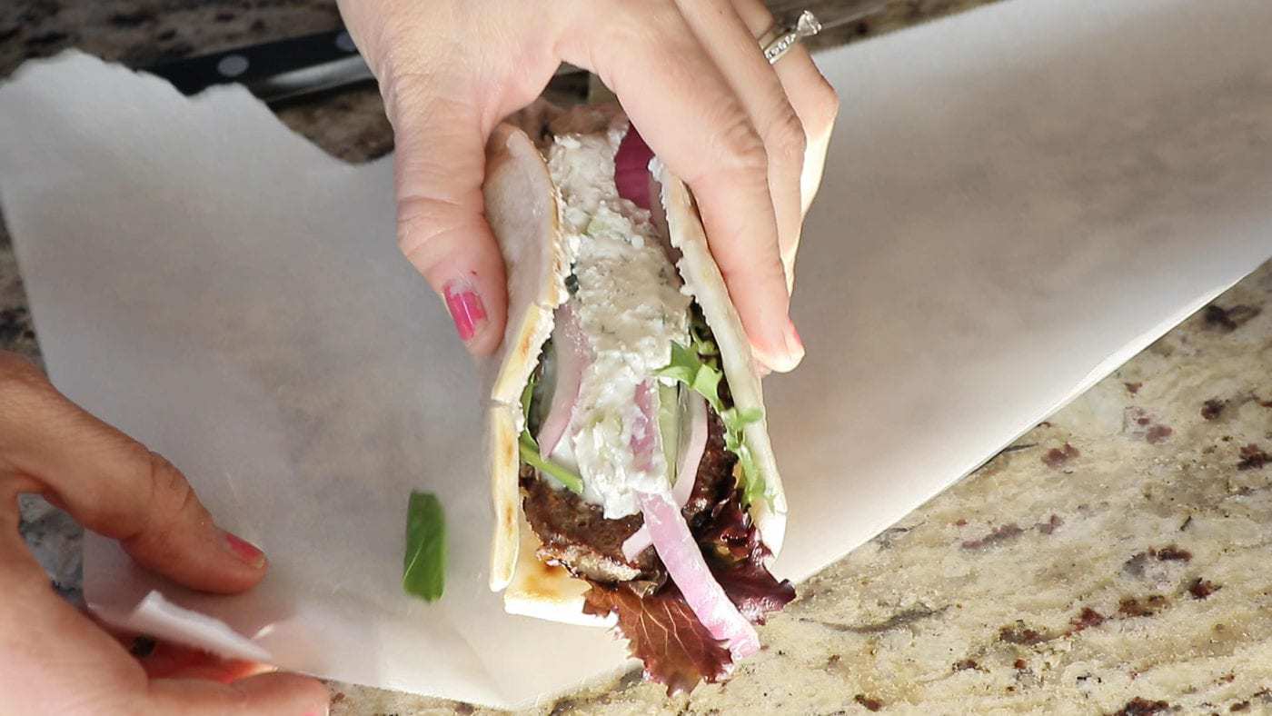 wrap AIP gyro wrap in parchment