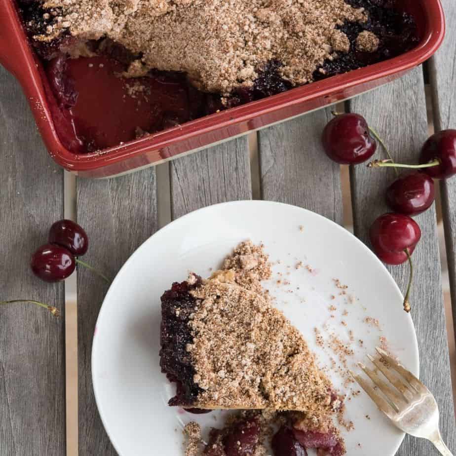 Paleo Cherry Buckle (aka Coffee Cake)