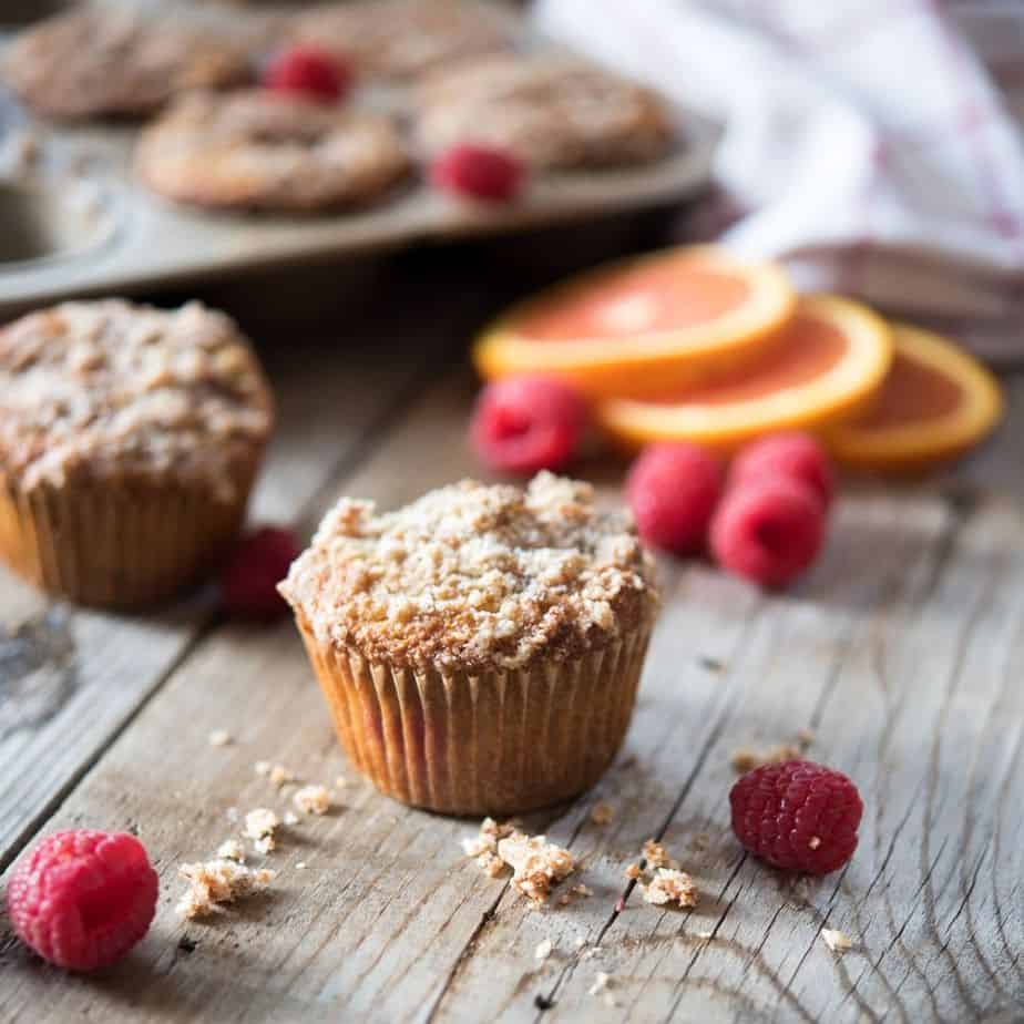 Paleo Orange Raspberry Muffins