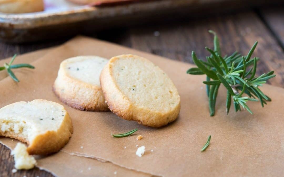 Paleo Rosemary Shortbread Cookies