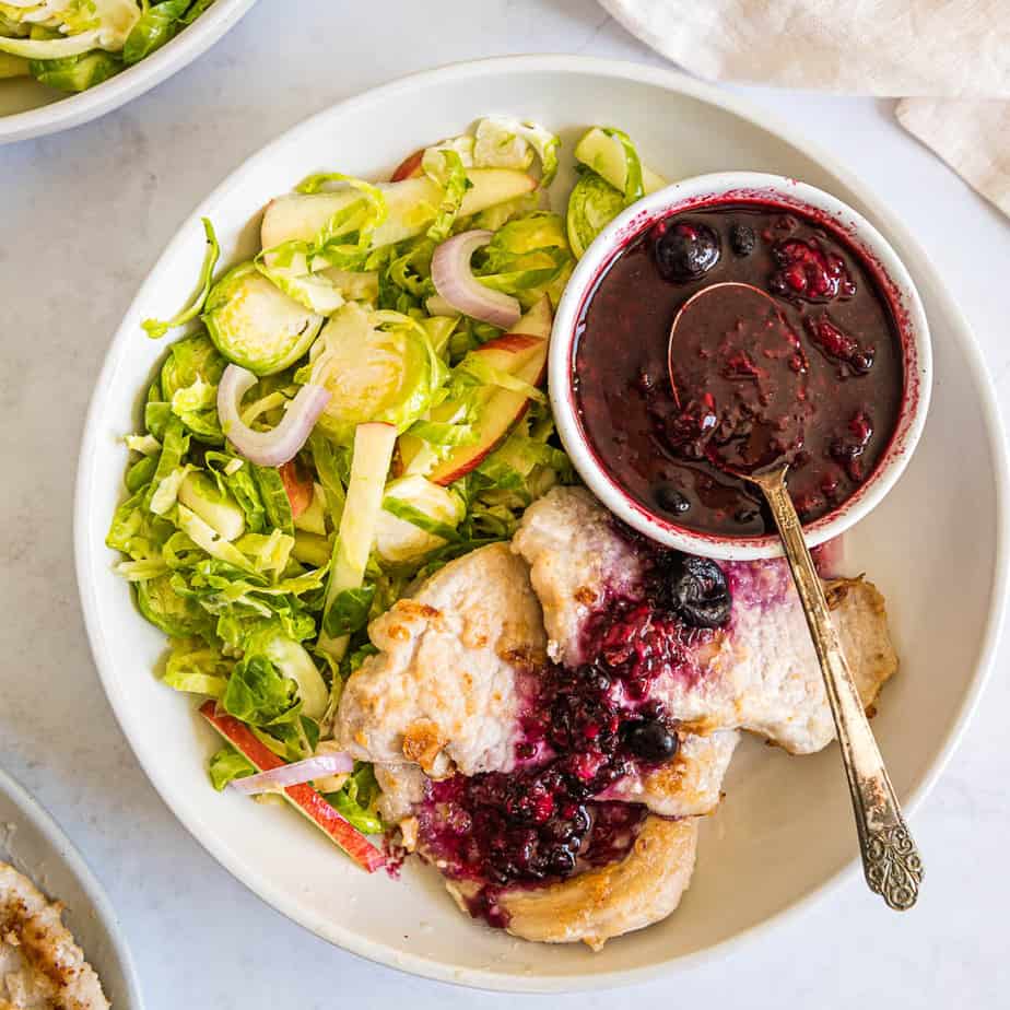 Pork Schnitzel with Brussels Slaw
